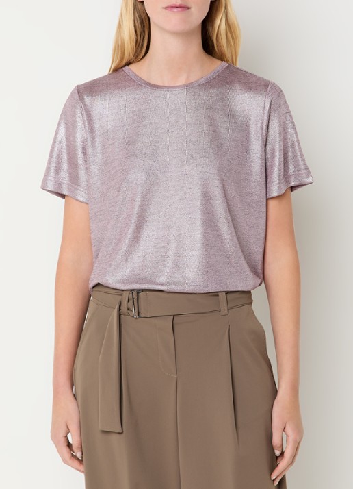 Expresso T-shirt met lurex
