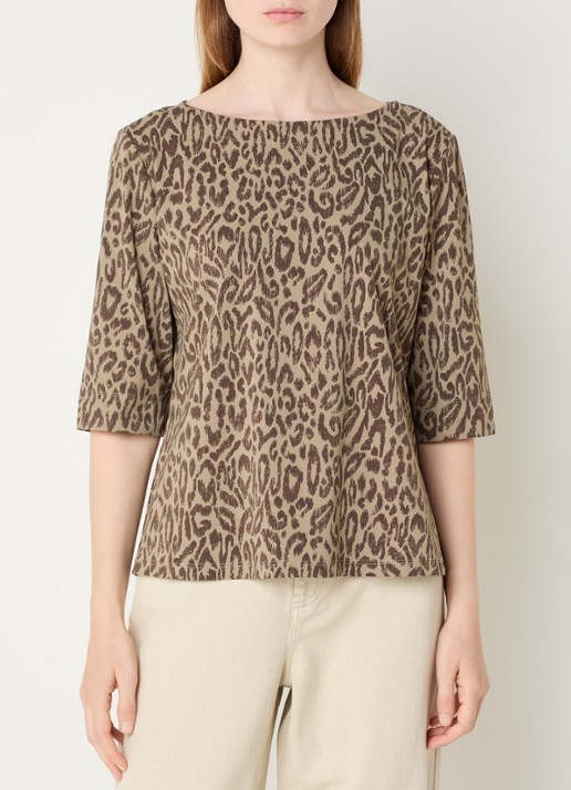 Expresso T-shirt met panterprint