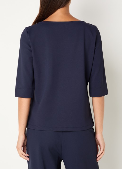 Expresso T-shirt met ronde hals - achterkant 4 donkerblauw