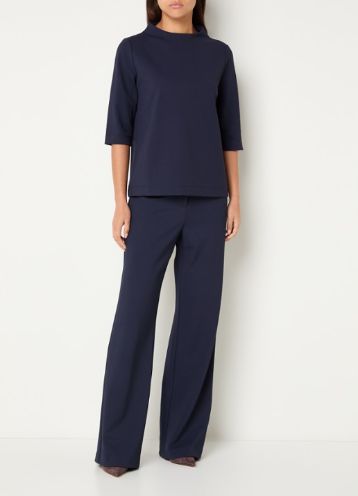 Expresso T-shirt met ronde hals - voorkant 2 donkerblauw
