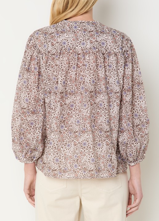 Expresso Tuniek met bloemenprint - achterkant 4 beige