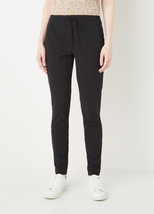 Expresso Xarah high waist slim fit pantalon van travel jersey