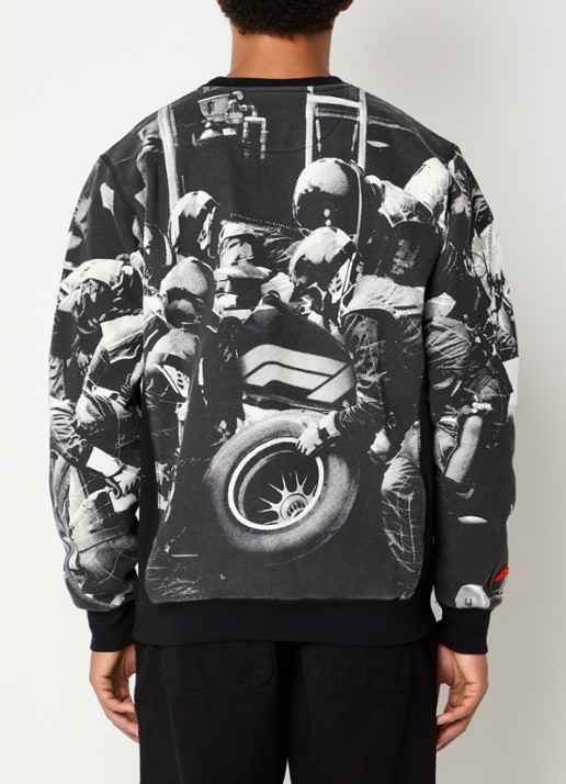 F1 All Hands sweater met print - achterkant 3 zwart