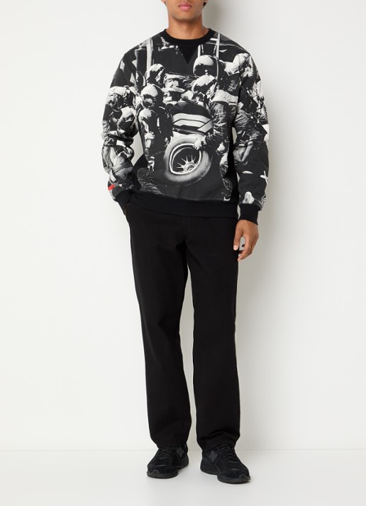 F1 All Hands sweater met print - voorkant 2 zwart