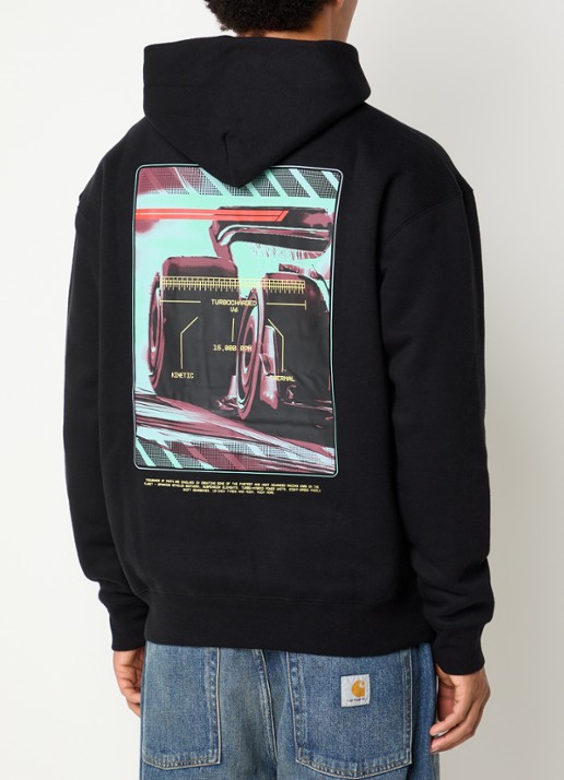 F1 Turbocharged hoodie met logo- en backprint