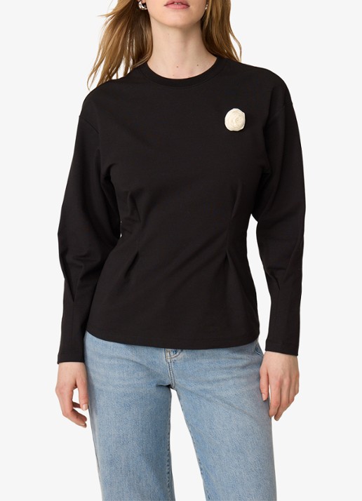 Fabienne Chapot Asta longsleeve met plooidetail
