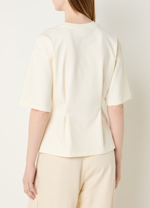 Fabienne Chapot Asta T-shirt met applicatie - achterkant 4 gebroken wit