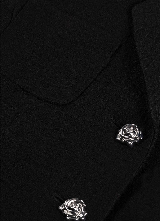 Fabienne Chapot Baby getailleerde blazer in wolblend - detail 2 zwart