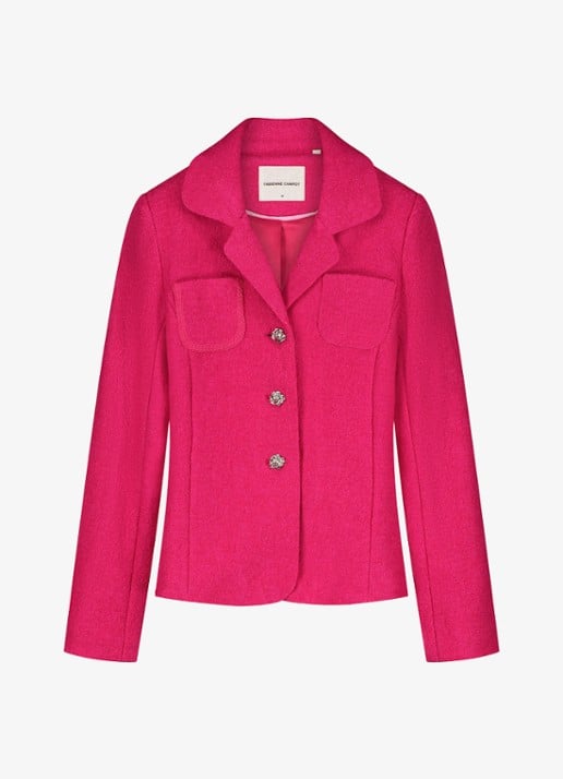 Fabienne Chapot Baby single-breasted blazer met borstzakken - voorkant 4 fuchsia