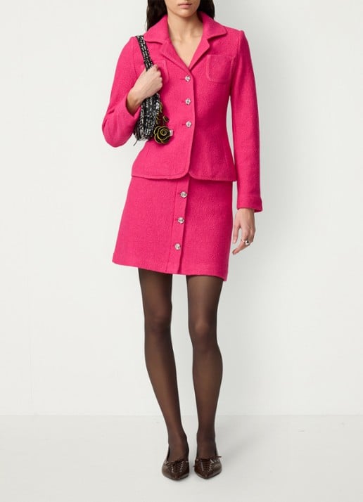 Fabienne Chapot Baby single-breasted blazer met borstzakken - voorkant 5 fuchsia