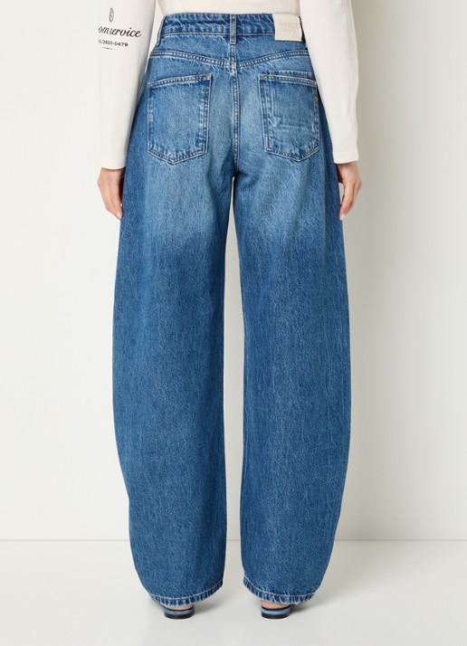 Fabienne Chapot Betty high waist loose fit jeans met medium wassing - achterkant 5 indigo