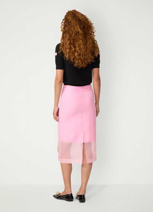 Fabienne Chapot Bibi Rose fijngebreide pullover in wolblend - achterkant 3 zwart