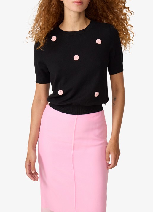 Fabienne Chapot Bibi Rose fijngebreide pullover in wolblend