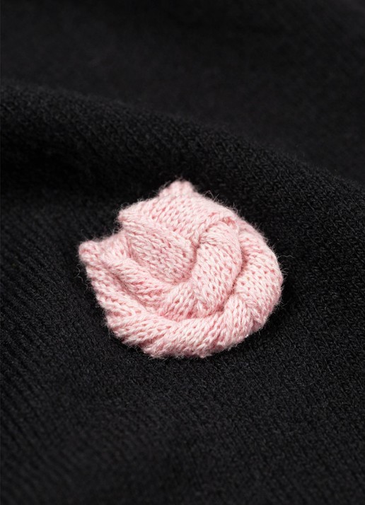 Fabienne Chapot Bibi Rose fijngebreide pullover in wolblend - detail 2 zwart
