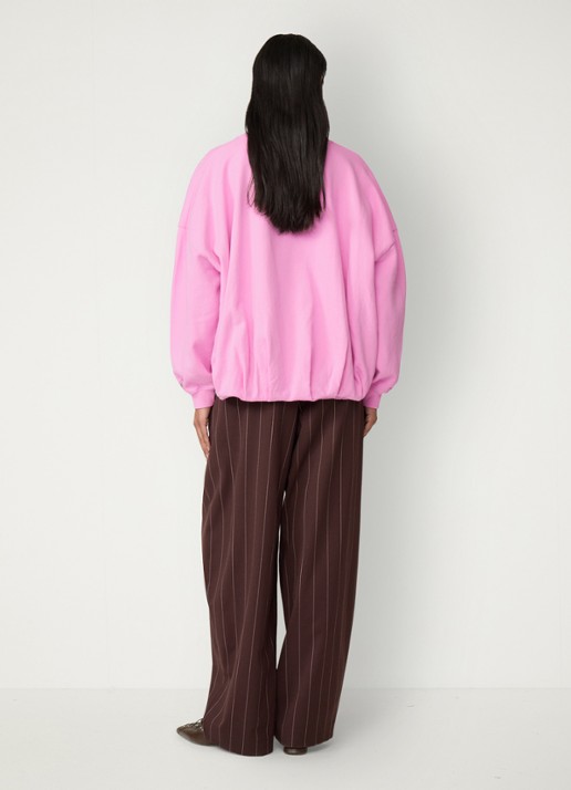 Fabienne Chapot Bubble sweater met plooidetail - achterkant 3 roze