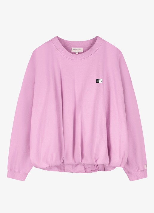 Fabienne Chapot Bubble sweater met plooidetail - voorkant 4 roze
