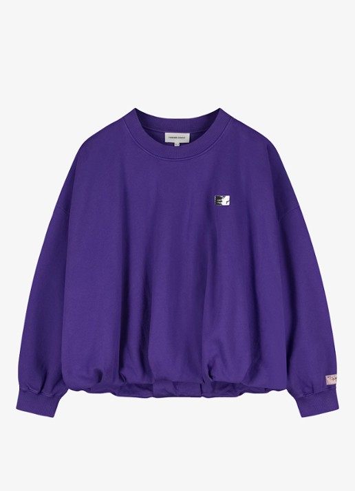 Fabienne Chapot Bubble sweater met plooidetail - voorkant 3 paars