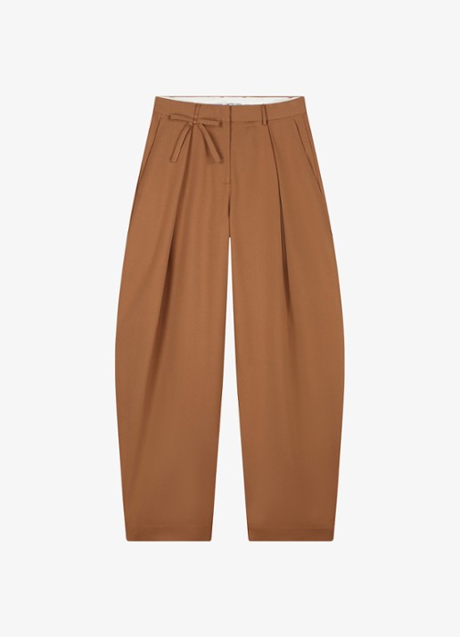 Fabienne Chapot Charlot high waist wide leg pantalon met strikdetail