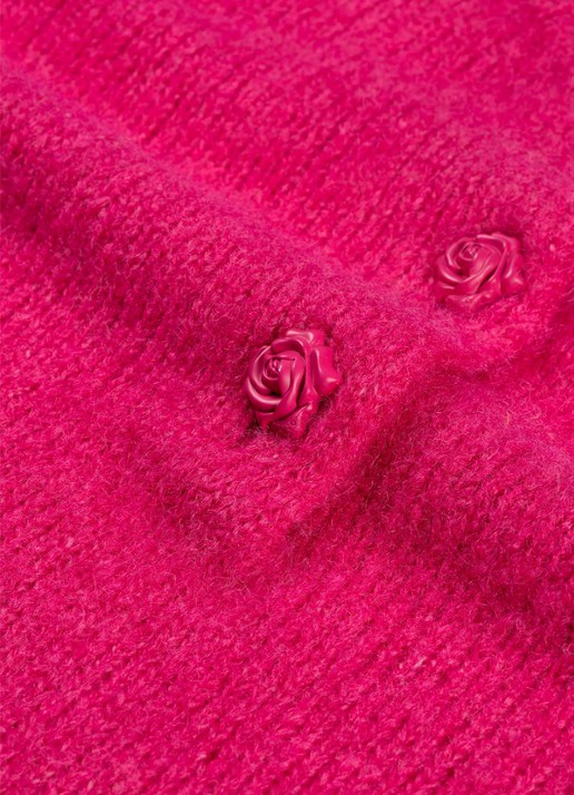 Fabienne Chapot Coco fijngebreide pullover  - detail 4 fuchsia