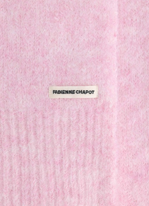 Fabienne Chapot Coco sjaal in wolblend - detail roze