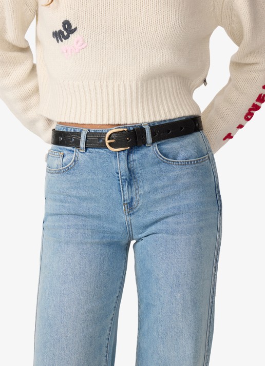 Fabienne Chapot Cut It Out Heart riem - voorkant 2 zwart