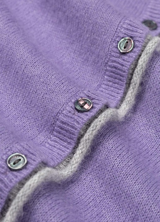 Fabienne Chapot Elora vest in wolblend  - detail 2 lila