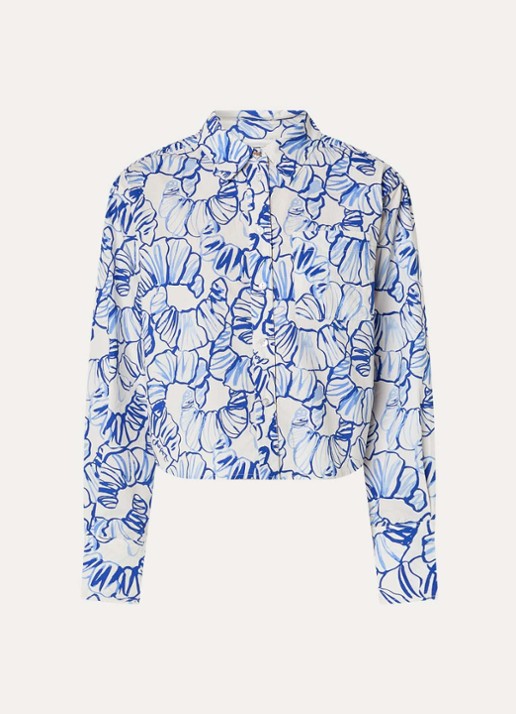 Fabienne Chapot Haidy blouse met bloemenprint - voorkant 3 wit