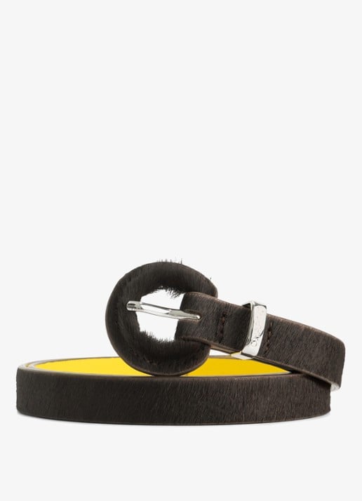 Fabienne Chapot Hairy Small riem van koeienvacht