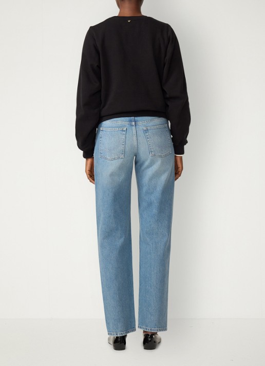 Fabienne Chapot Hazel SS sweater met bloemenprint - achterkant zwart