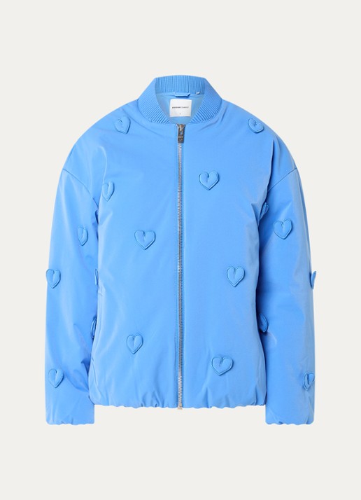 Fabienne Chapot Hearty gewatteerd bomberjack met steekzakken  - voorkant 2 blauw