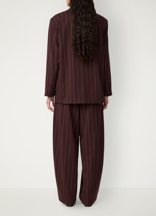 Fabienne Chapot Henry blazer met streepprint - achterkant 3 bruin