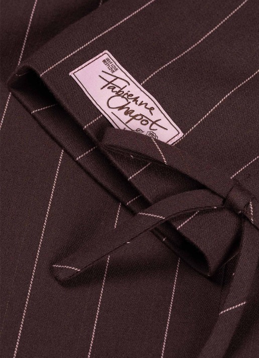 Fabienne Chapot Henry blazer met streepprint - detail 2 bruin