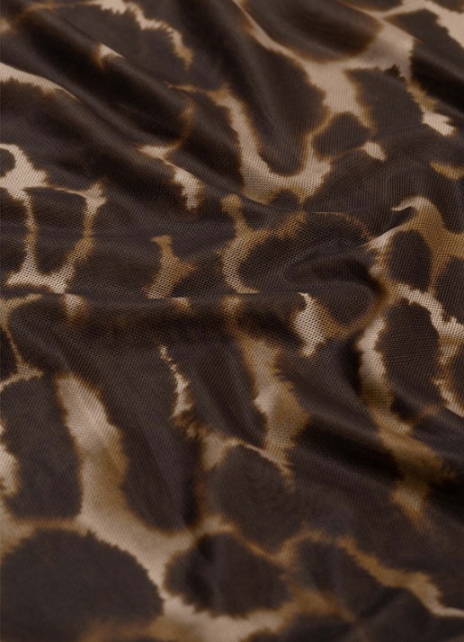 Fabienne Chapot Jadyn semi transparante top met dierenprint - detail 5 bruin