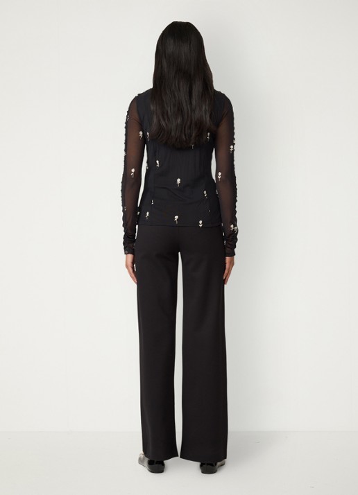 Fabienne Chapot June high waist straight leg pantalon - achterkant zwart
