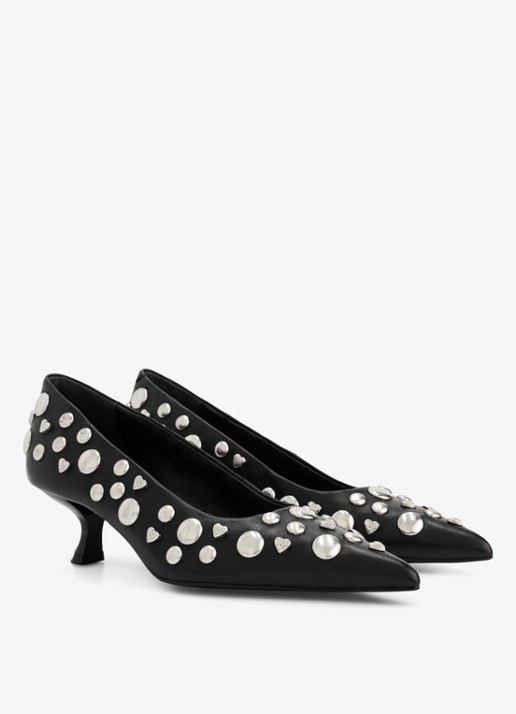 Fabienne Chapot Kattie pump met studs - detail 2 zwart