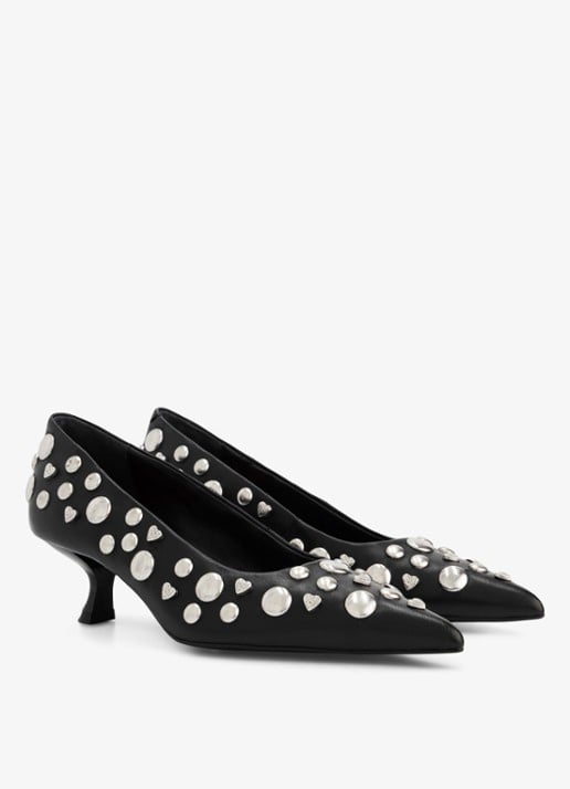 Fabienne Chapot Kattie pump met studs - detail 4 zwart