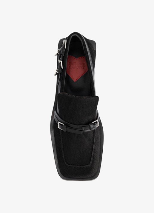 Fabienne Chapot Lily loafer van leer - achterkant zwart