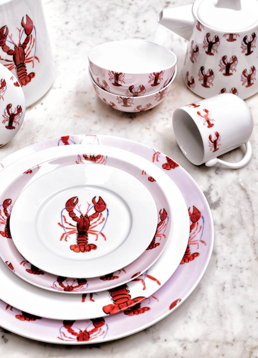 Fabienne Chapot Lobster theepot 45 cl - voorkant 3 rood