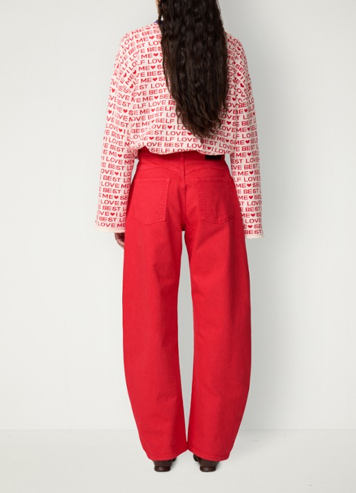 Fabienne Chapot Love Letter pullover met print - achterkant 5 gebroken wit