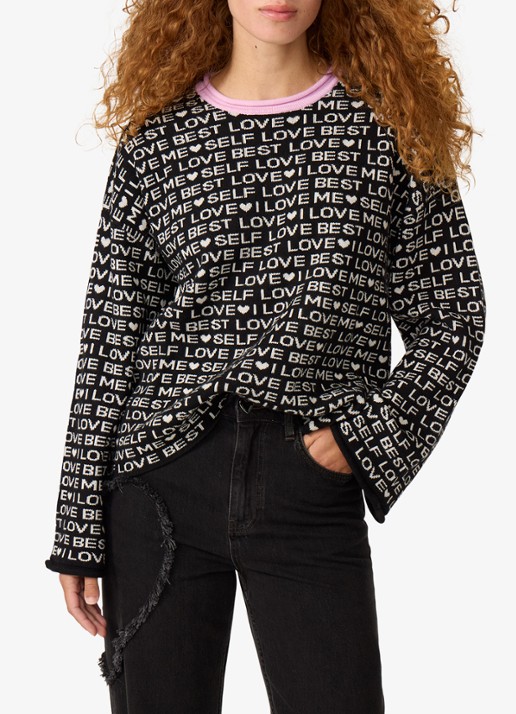 Fabienne Chapot Love Letter pullover met print