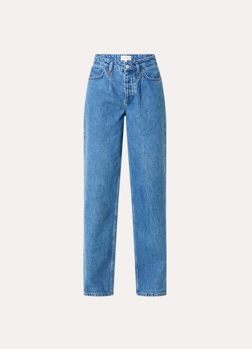 Fabienne Chapot Lulu high waist loose fit jeans met medium wassing - voorkant indigo