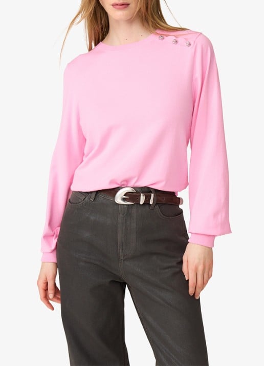 Fabienne Chapot Molly Cuff fijngebreide pullover met sierknopen