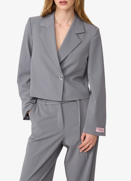 Fabienne Chapot Nena cropped blazer met logopatch