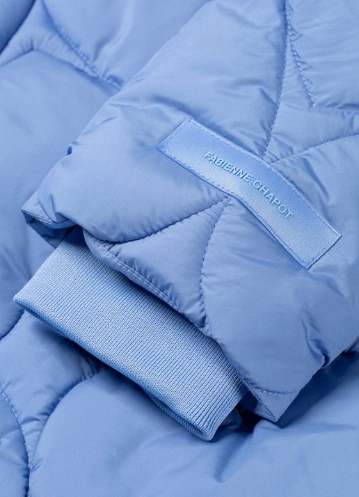 Fabienne Chapot Prisca puffer met capuchon en steekzakken  - detail 5 blauw