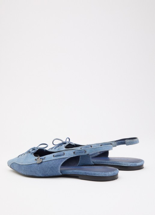 Fabienne Chapot Sailor slingback met strikdetail - achterkant 4 indigo