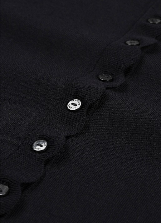 Fabienne Chapot Scarlett fijngebreid vest  - detail 2 zwart