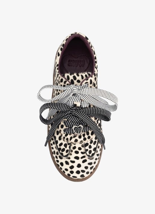 Fabienne Chapot Shawna sneaker met dierenprint - achterkant 4 ivoor