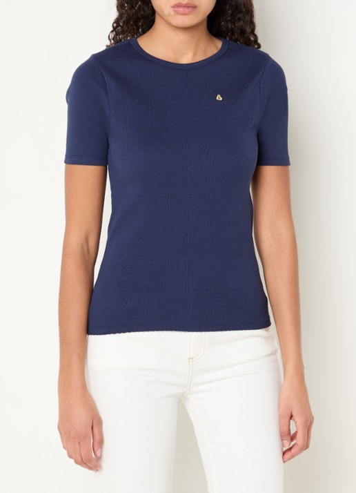 Fabienne Chapot Tanja T-shirt met ribstructuur