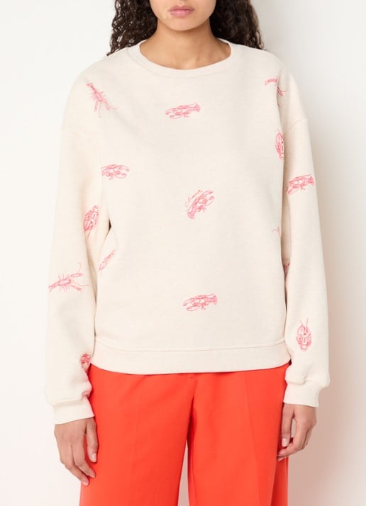Fabienne Chapot Terry sweater met borduring