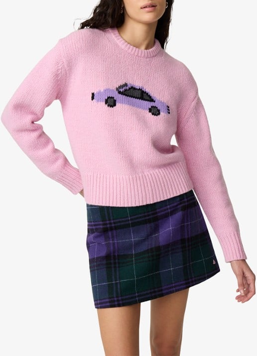 Fabienne Chapot Thelma fijngebreide pullover van wol - detail 2 roze